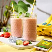 batido de banana Chiquita y fresa