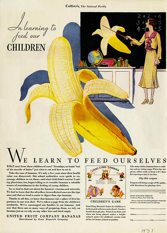 History-Ads-1931-Chiquita_Learning_how_to_feed_children