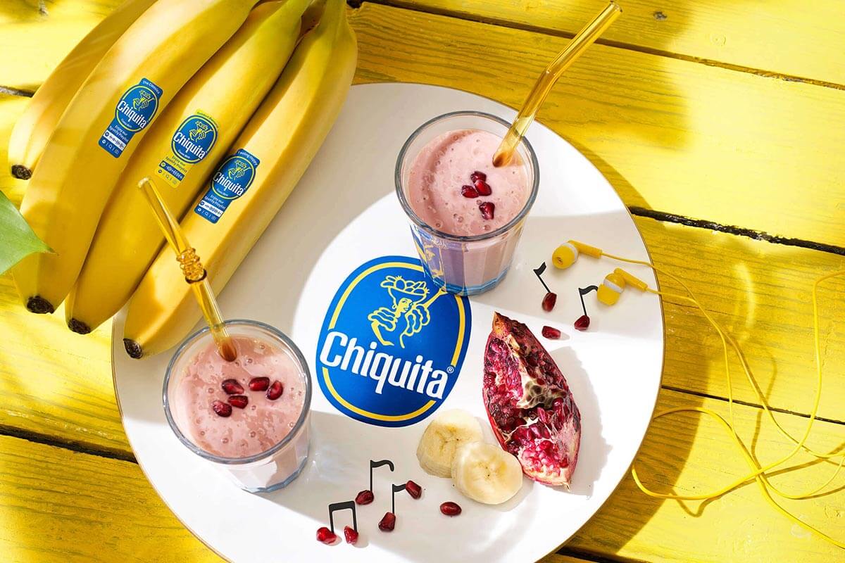 batido de granada y banana Chiquita