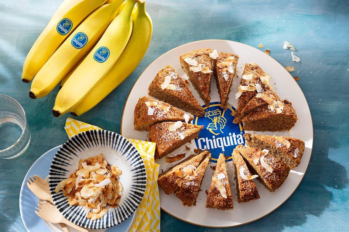 Pan vegano de banana Chiquita con coco