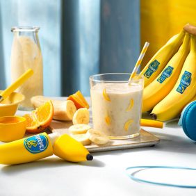 Batido de banana Chiquita con naranja y miel