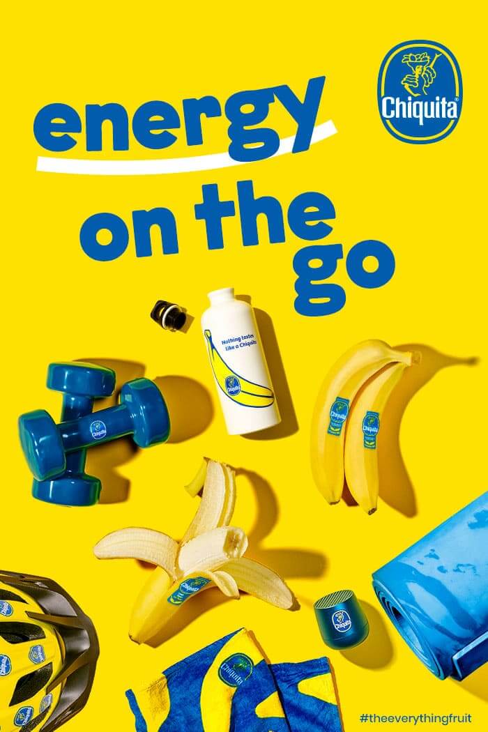 Energía sobre la marcha con bananas Chiquita