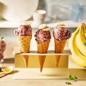 Helado «nicecream» rápido de banana y arándanos