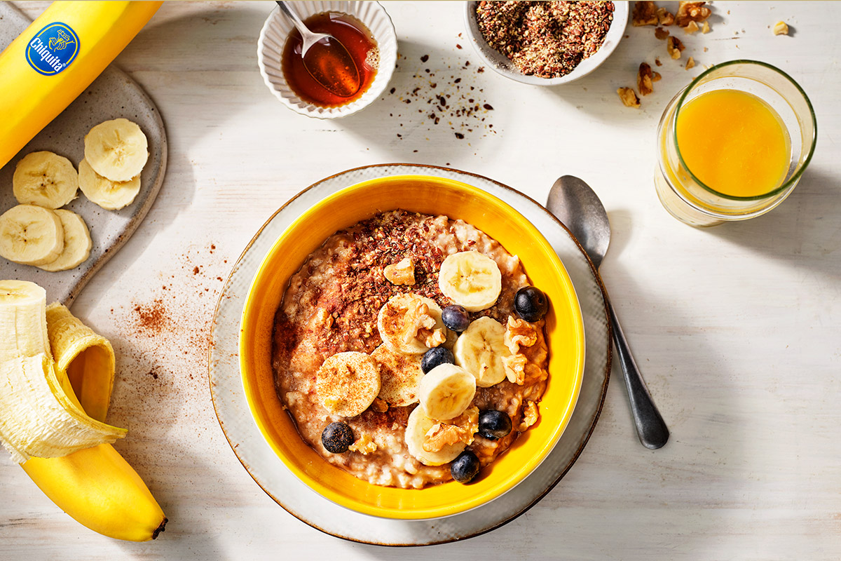 Avena con banana para el día siguiente