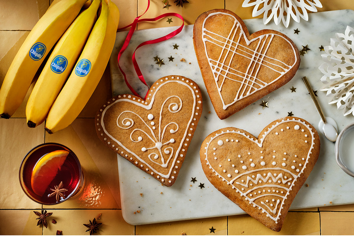 Galletas «lebkuchen» alemanas con bananas