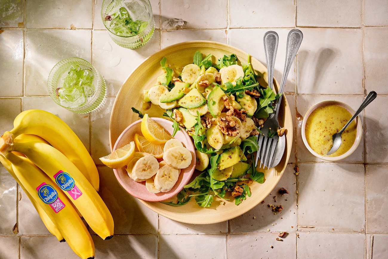 Ensalada de banana Chiquita y aguacate