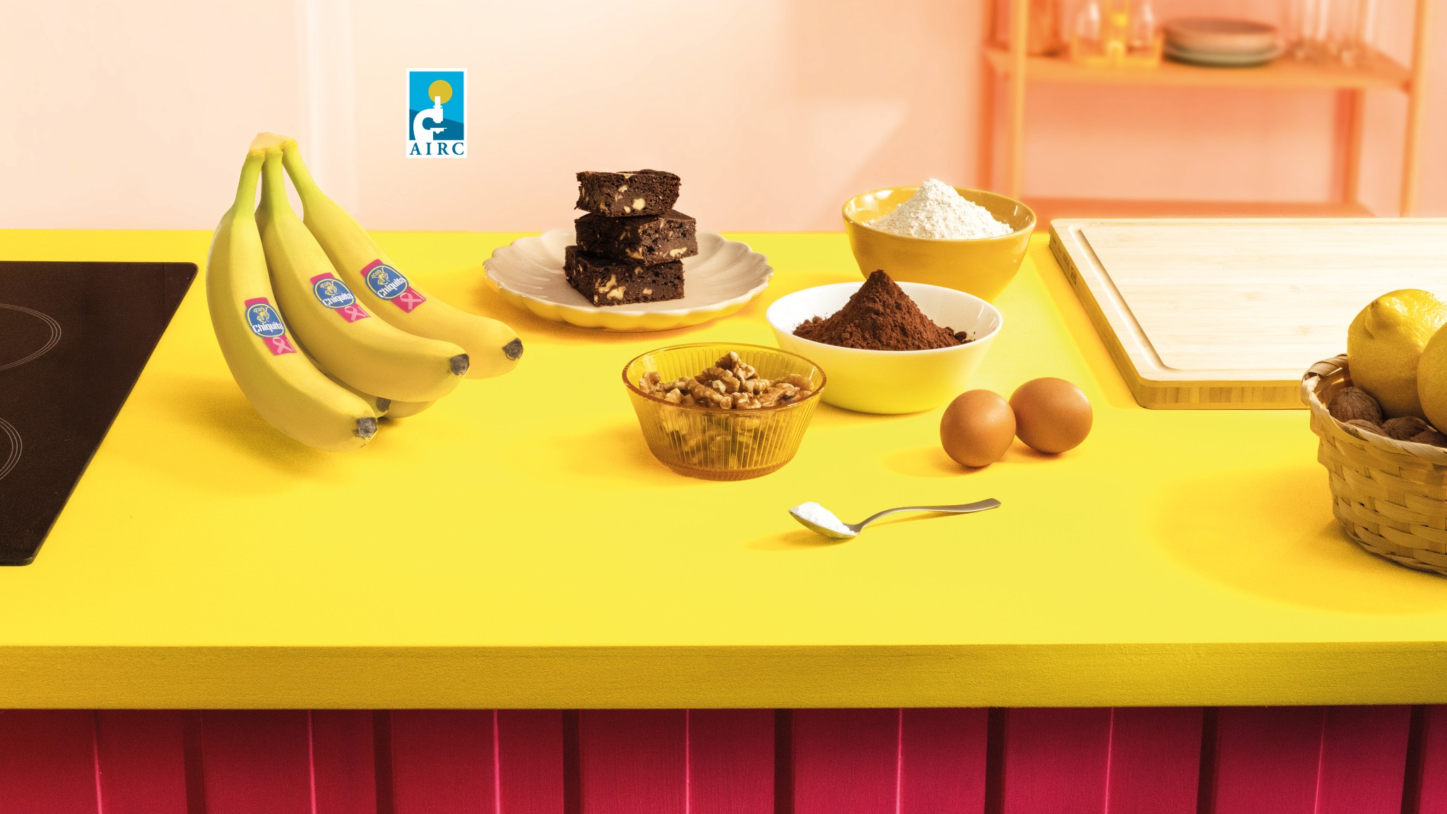 Brownies Chiquita Banana con cacao sin azúcar
